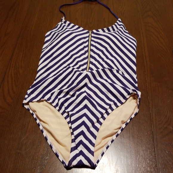 sea Angel Other - Sea Angel blue white striped gold zipper F122:8:11